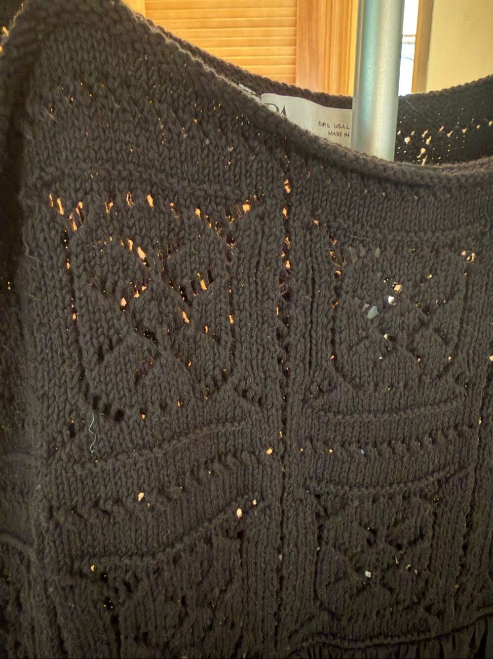 NWOT Zara black, crochet, lace maxi dress - Picture 3 of 7